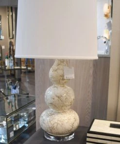 Worlds Away New Arrivals Delaney Table Lamp White