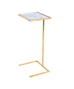Worlds Away Cigar Table Square Gold