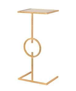 Worlds Away Georgia Cigar Table Gold Leaf