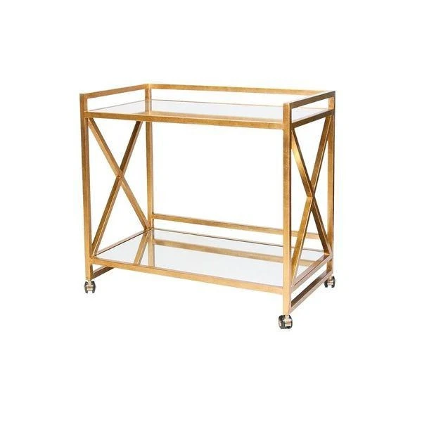 Worlds Away New Arrivals Gerard Bar Cart Gold Leaf 3 Worlds Away New Arrivals Gerard Bar Cart Gold Leaf