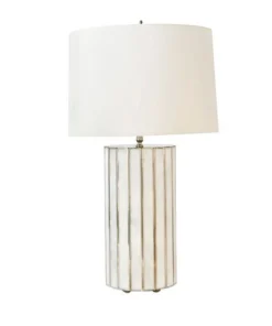 Worlds Away New Arrivals Gordo Table Lamp White Glass