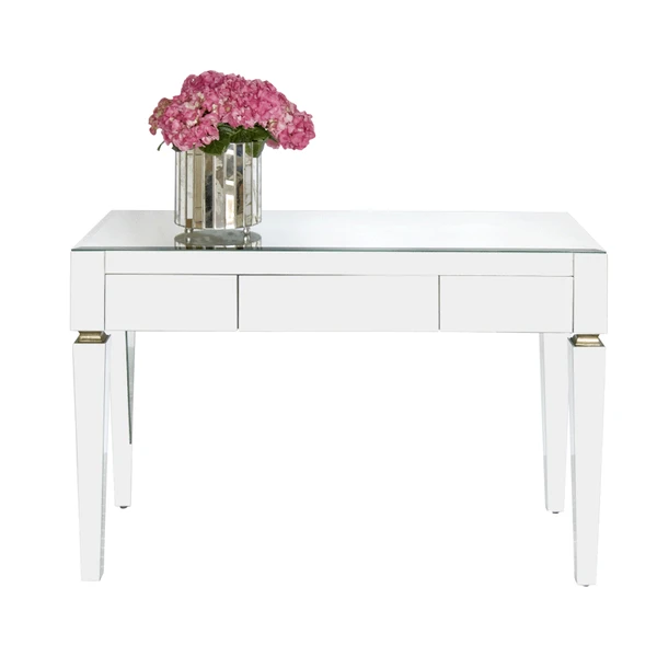 Worlds Away Jacklyn Glass Desk Mirrored 3 Worlds Away Jacklyn Glass Desk Mirrored
