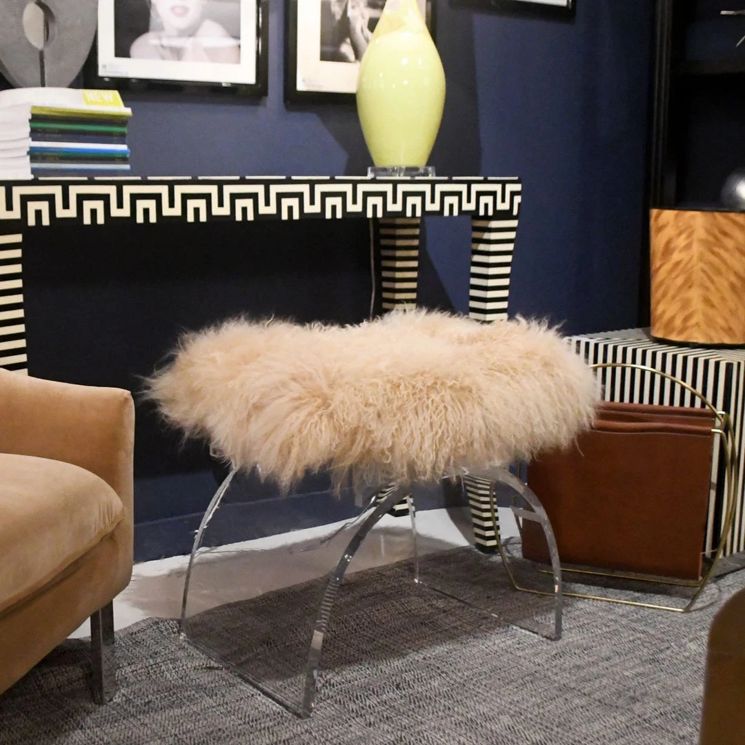 Worlds Away Marlowe Stool Fur New Arrivals 4 Worlds Away Marlowe Stool Fur New Arrivals