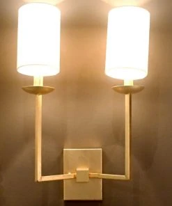 Worlds Away New Arrivals Stanley Sconce Gold Leaf