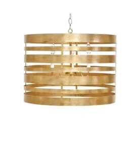 Worlds Away New Arrivals Turner Pendant Gold Leaf