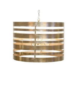 Worlds Away New Arrivals Turner Pendant Gold Leaf