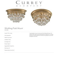 Currey And Company Worthing Flush Mount Ceiling Light 9 Currey And Company Worthing Flush Mount Ceiling Light