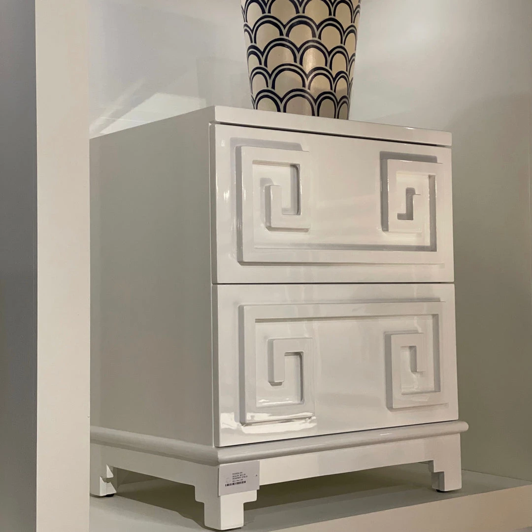Worlds Away Pagoda Nightstand White 4 Worlds Away Pagoda Nightstand White