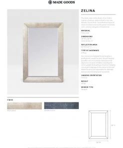 Made Goods New Arrivals Zelina Mirror Warm Silver