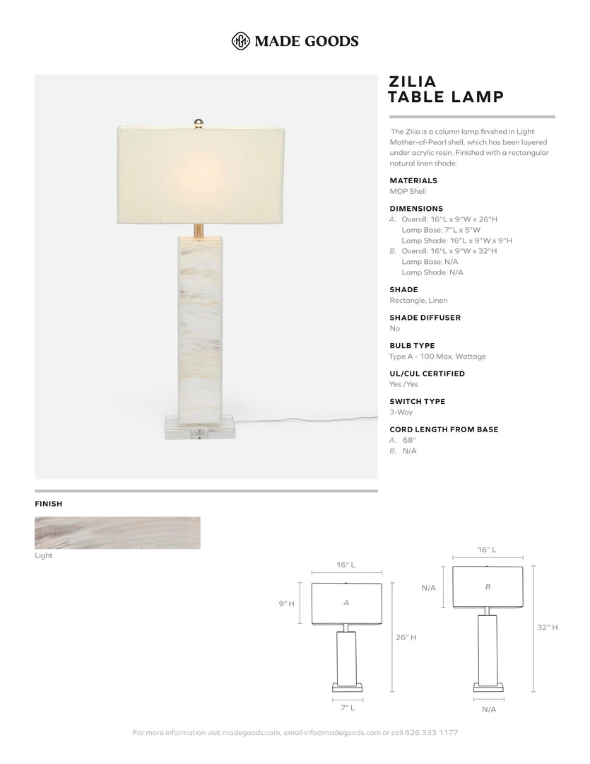 Made Goods Zilia Table Lamp Tall 7 Made Goods Zilia Table Lamp Tall