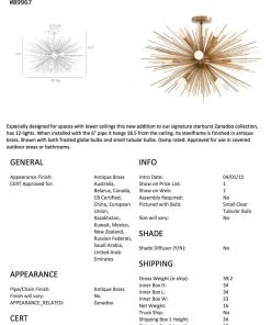 Arteriors Home Zanadoo Fixed Chandelier Antique Brass 14 Arteriors Home Zanadoo Fixed Chandelier Antique Brass