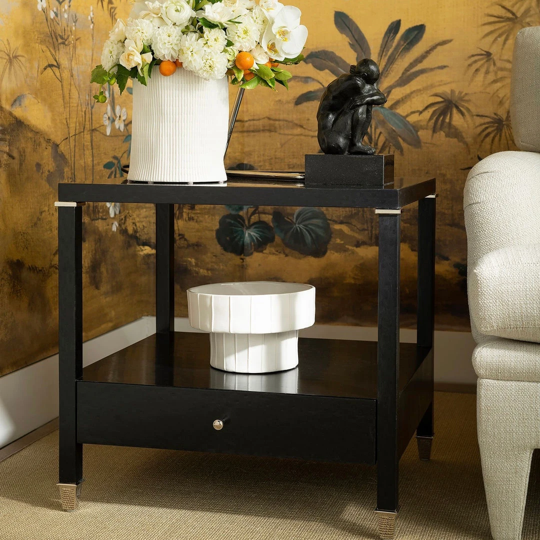 Bungalow 5 Alessandra 1 Drawer Side Table Black New Arrivals 4 Bungalow 5 Alessandra 1 Drawer Side Table Black New Arrivals