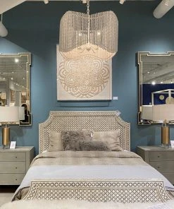 Made Goods Camille Chandelier White Gesso Metal