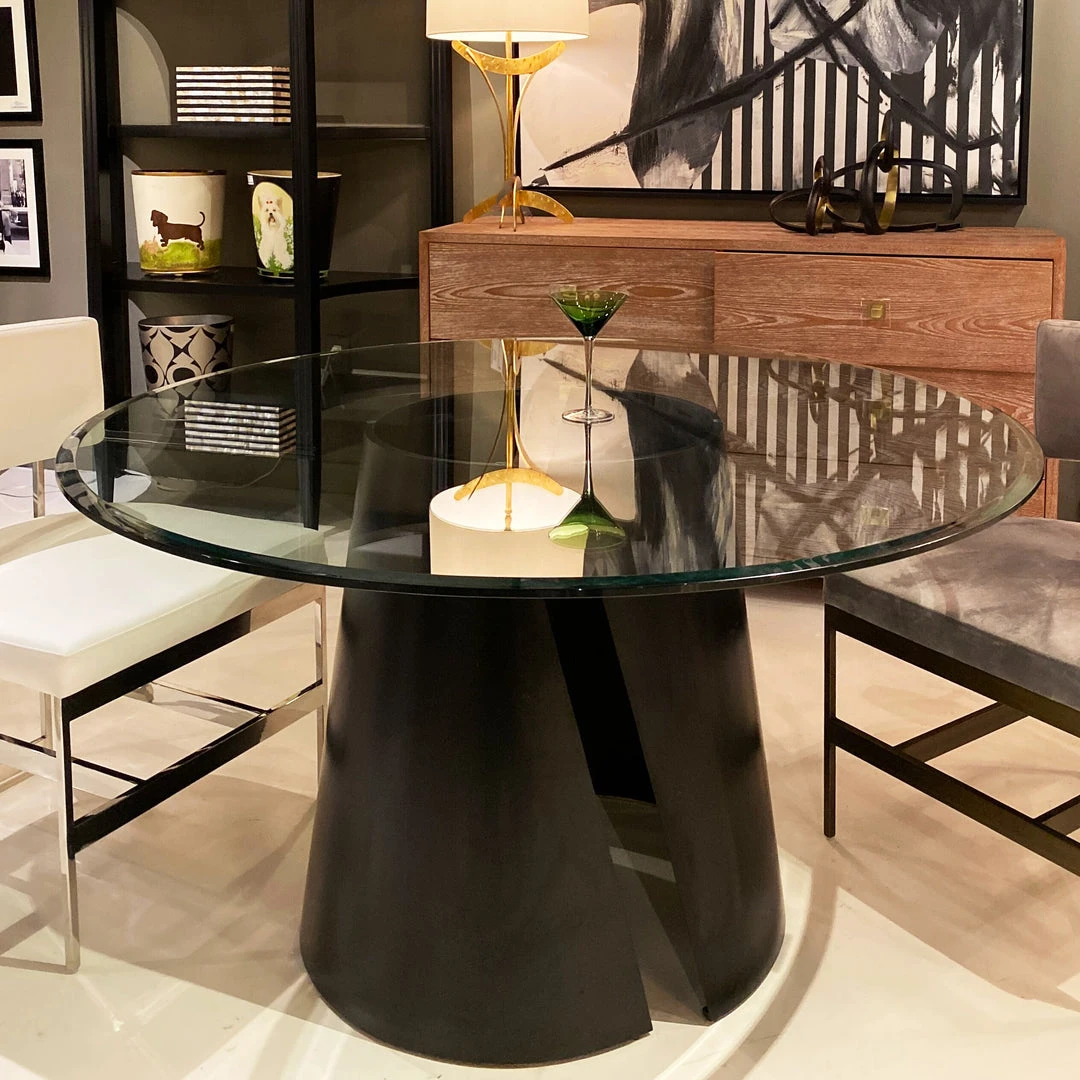 Worlds Away Portia Dining Table Black Powder Coat 5 Worlds Away Portia Dining Table Black Powder Coat