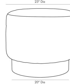 Arteriors Home Avalon Ottoman Persimmon Velvet 7 Arteriors Home Avalon Ottoman Persimmon Velvet