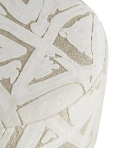 Arteriors Home New Arrivals Avalon Ottoman Swiss Coffee Champagne Swivel