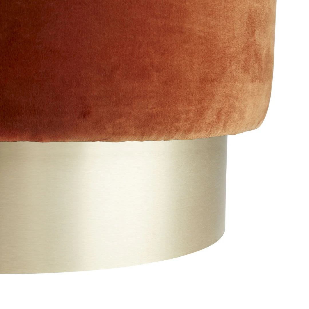 Arteriors Home Avalon Ottoman Persimmon Velvet Arteriors Home Avalon Ottoman Persimmon Velvet