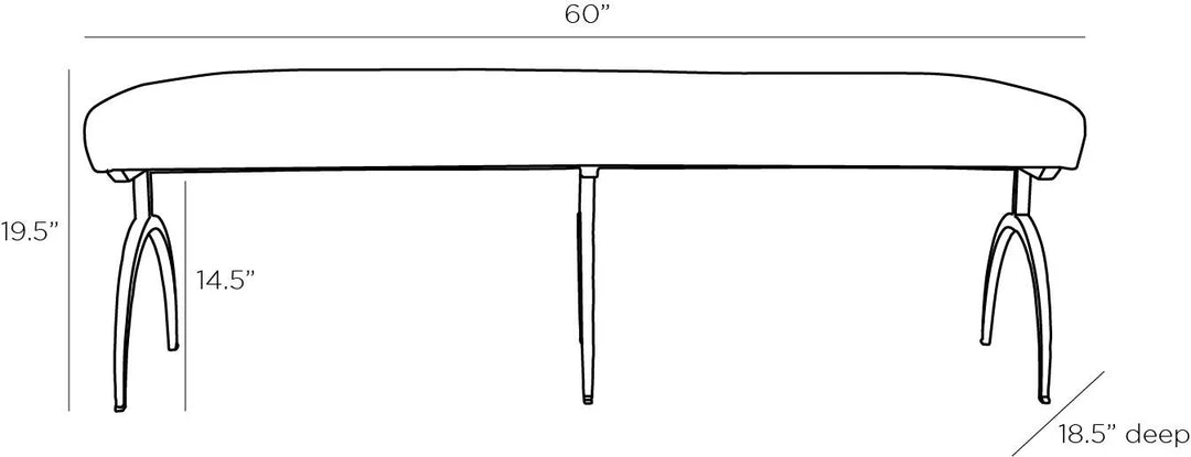 Arteriors Home Bahati Bench 11 Arteriors Home Bahati Bench