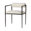 Arteriors Home New Arrivals Barbana Chair Facet Cream Chenille