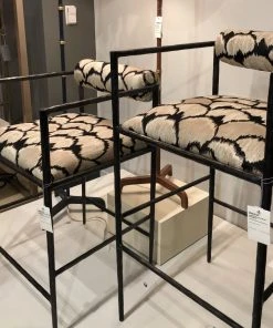 Arteriors Home New Arrivals Barbana Counter Stool Ocelot Embroidery