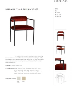 Arteriors Home Barbana Chair Paprika Velvet New Arrivals 22 Arteriors Home Barbana Chair Paprika Velvet New Arrivals