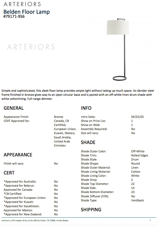 Arteriors Home Belden Floor Lamp Bronze 9 Arteriors Home Belden Floor Lamp Bronze