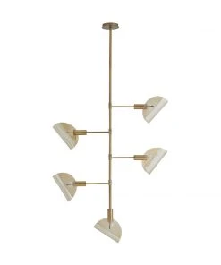 Arteriors Home Bend Chandelier Amber Brass