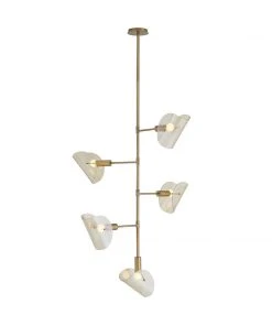 Arteriors Home Bend Chandelier Amber Brass
