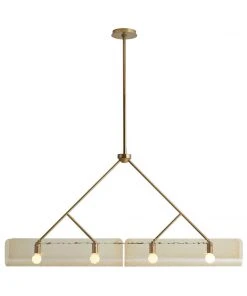 Arteriors Home Bend Linear Pendant Amber Brass New Arrivals
