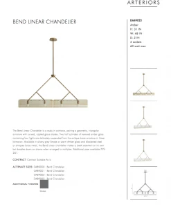 Arteriors Home Bend Linear Pendant Amber Brass New Arrivals 10 Arteriors Home Bend Linear Pendant Amber Brass New Arrivals