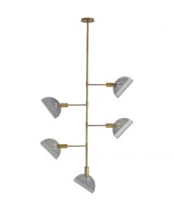 Arteriors Home New Arrivals Bend Chandelier Smoke Brass