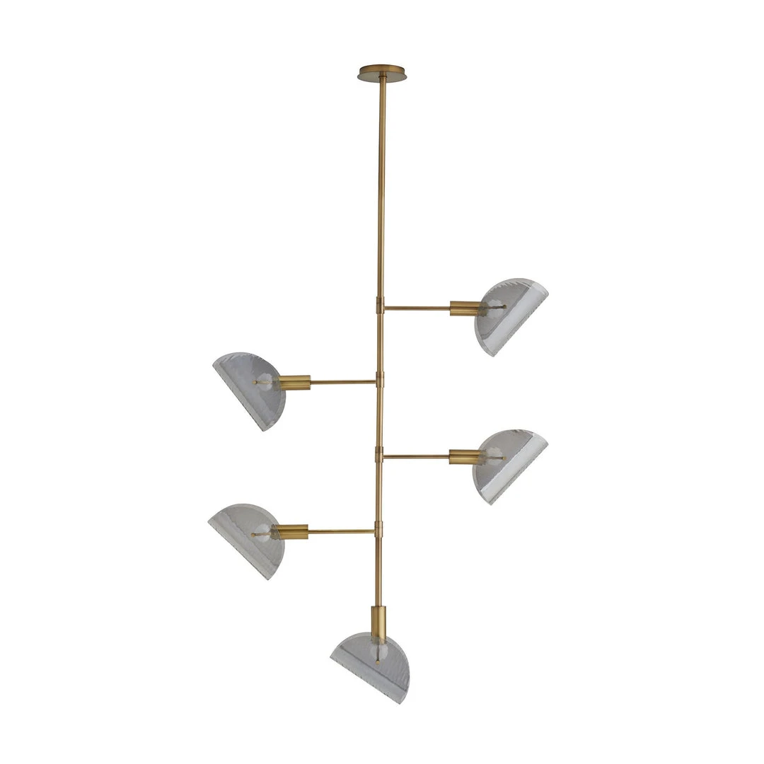 Arteriors Home New Arrivals Bend Chandelier Smoke Brass 3 Arteriors Home New Arrivals Bend Chandelier Smoke Brass