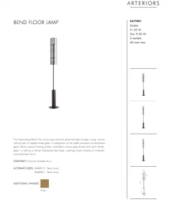 Arteriors Home New Arrivals Bend Floor Lamp Smoke 25 Arteriors Home New Arrivals Bend Floor Lamp Smoke