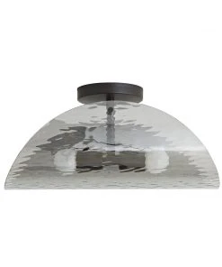 Arteriors Home New Arrivals Bend Flushmount Smoke And Steel