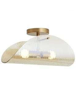 Arteriors Home New Arrivals Bend Flushmount Amber And Brass 16 Arteriors Home New Arrivals Bend Flushmount Amber And Brass