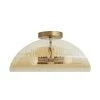 Arteriors Home New Arrivals Bend Flushmount Amber And Brass