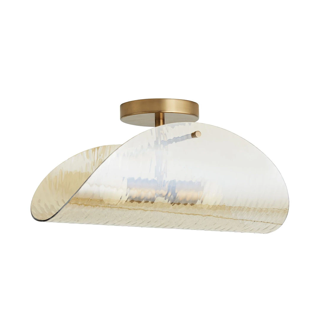 Arteriors Home New Arrivals Bend Flushmount Amber And Brass 7 Arteriors Home New Arrivals Bend Flushmount Amber And Brass
