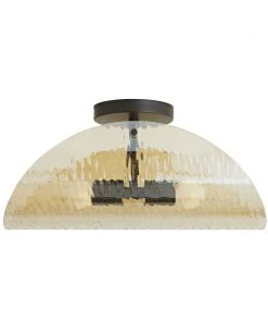 Arteriors Home Bend Flushmount Amber And Steel