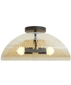 Arteriors Home Bend Flushmount Amber And Steel 13 Arteriors Home Bend Flushmount Amber And Steel