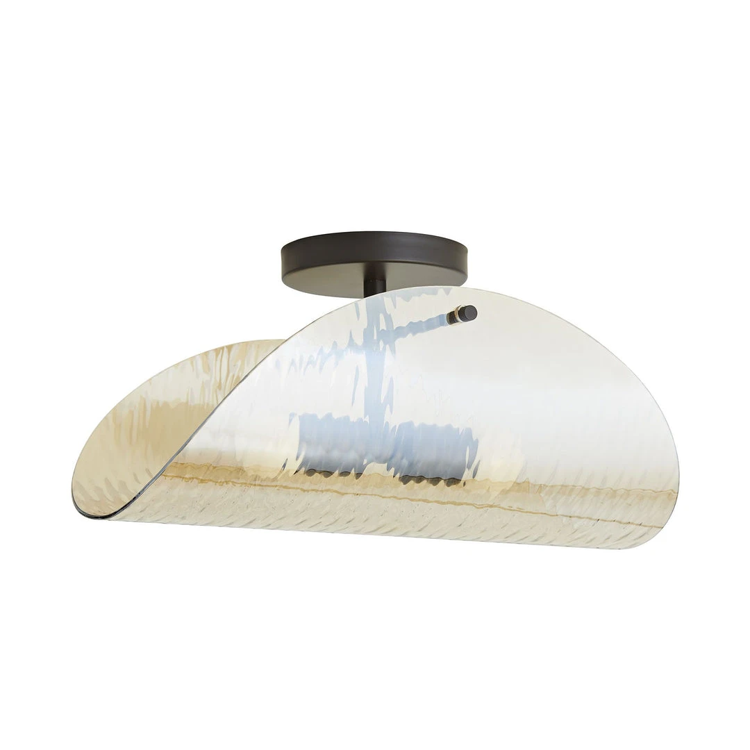 Arteriors Home Bend Flushmount Amber And Steel 8 Arteriors Home Bend Flushmount Amber And Steel