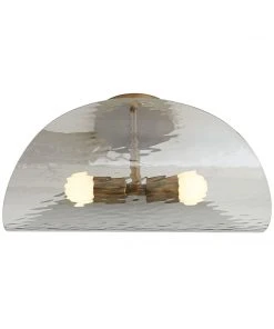 Arteriors Home Bend Flushmount Smoke And Brass 14 Arteriors Home Bend Flushmount Smoke And Brass