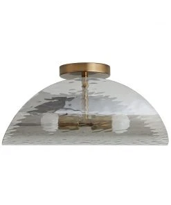 Arteriors Home Bend Flushmount Smoke And Brass