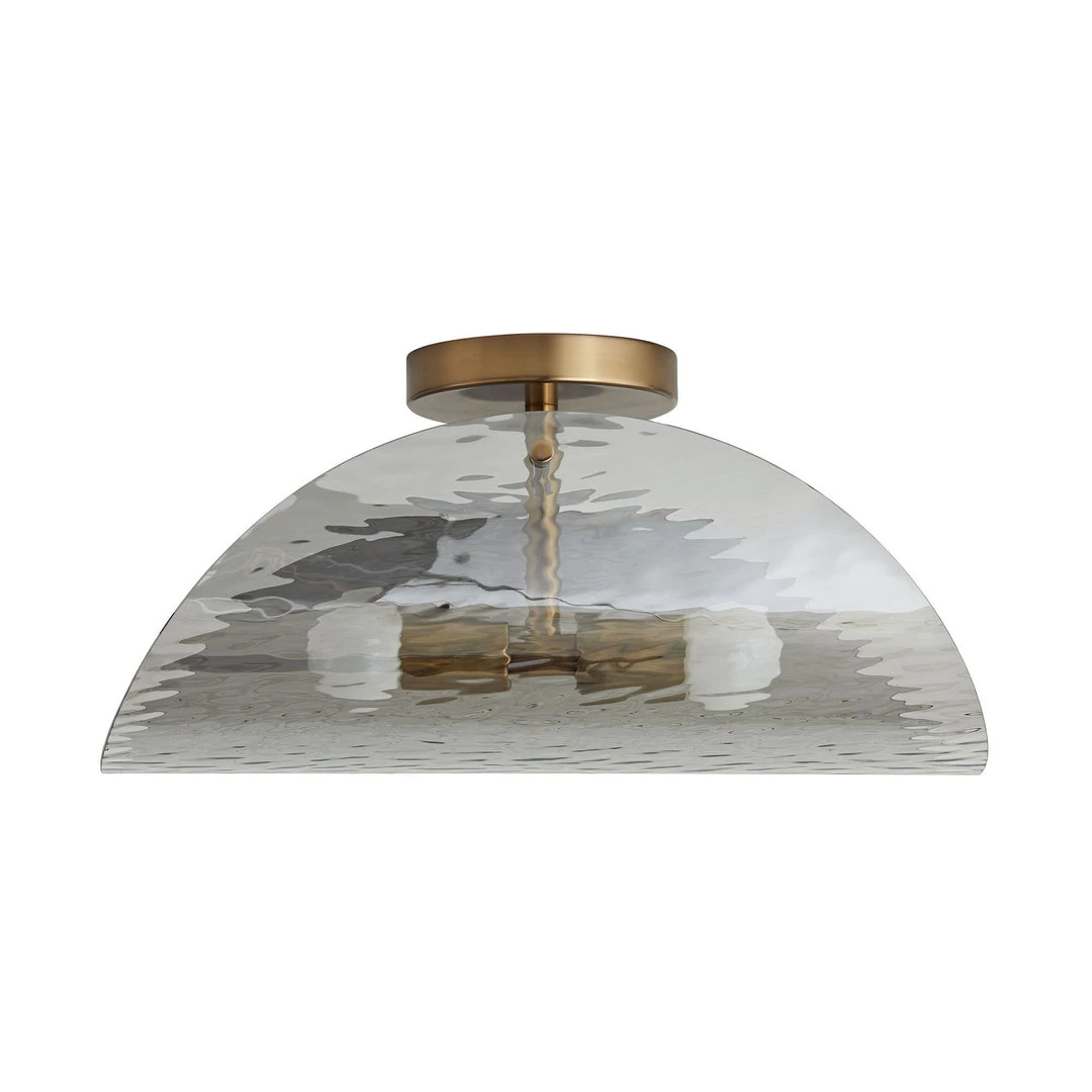 Arteriors Home Bend Flushmount Smoke And Brass 3 Arteriors Home Bend Flushmount Smoke And Brass