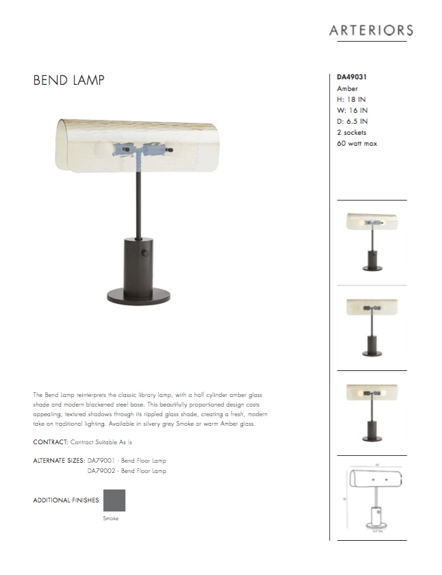 Arteriors Home Bend Lamp Amber New Arrivals Arteriors Home Bend Lamp Amber New Arrivals