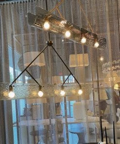 Arteriors Home New Arrivals Bend Linear Pendant Amber Steel