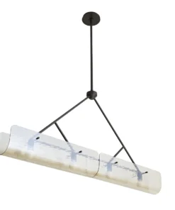 Arteriors Home New Arrivals Bend Linear Pendant Amber Steel