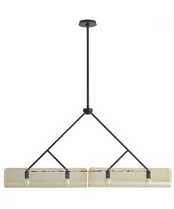 Arteriors Home New Arrivals Bend Linear Pendant Amber Steel