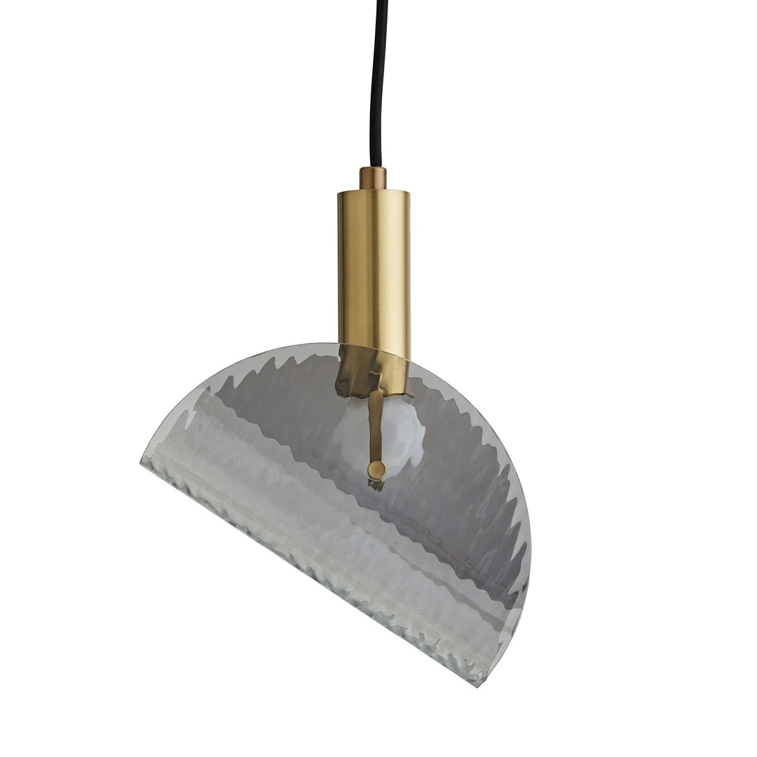 Arteriors Home New Arrivals Bend Pendant Smoke Brass 3 Arteriors Home New Arrivals Bend Pendant Smoke Brass