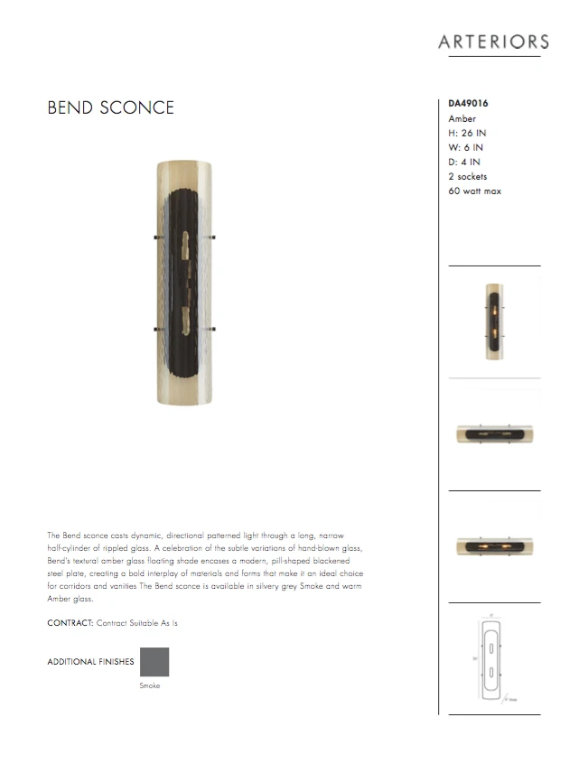 Arteriors Home Bend Sconce Amber New Arrivals 11 Arteriors Home Bend Sconce Amber New Arrivals