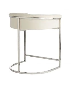 Arteriors Home New Arrivals Calvin Counter Stool Muslin And Polished Nickel